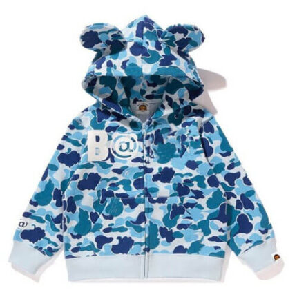 Bape X Bearbrick shark Hoodie Blue